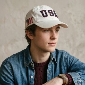 Polo Ralph Lauren Team USA 2020 Olympic Games Hat White Cotton Adjustable Cap